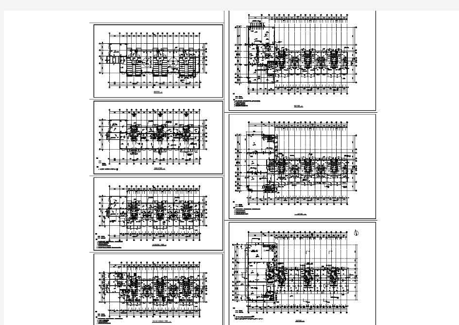 某高层住宅建筑平面图纸(共7张)