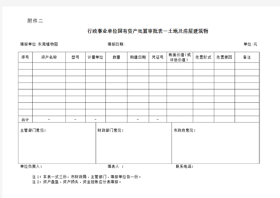 固定资产报废申请表