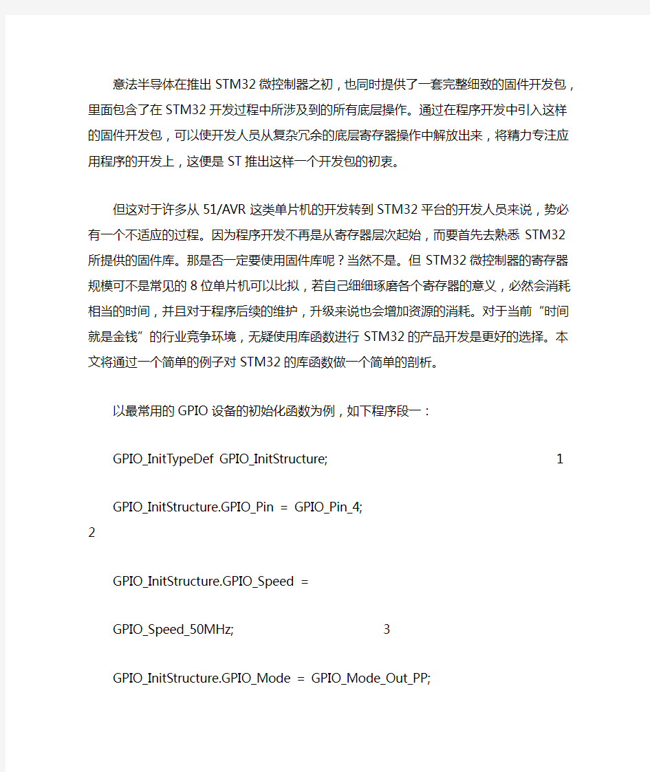 献给新手：解析STM32的库函数