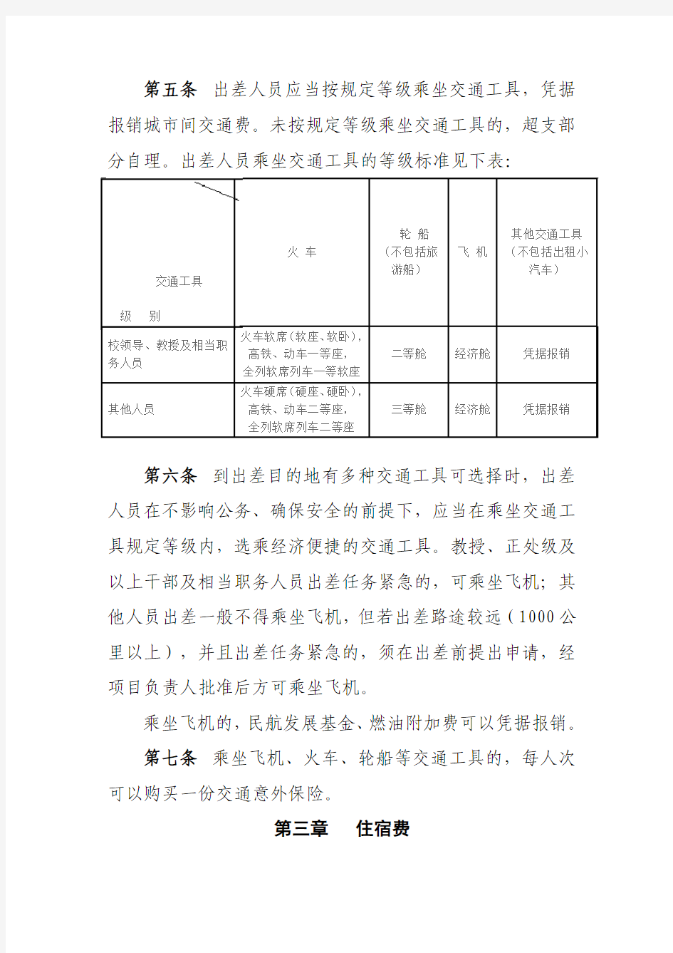 河南理工大学差旅费管理办法