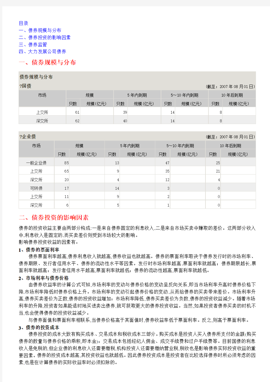 债券投资