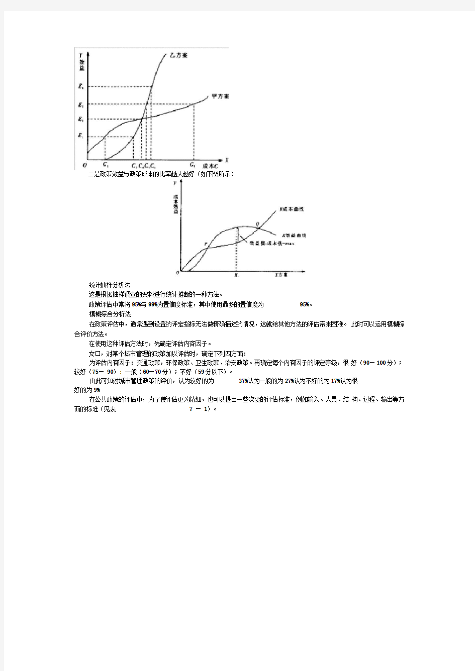 公共政策评估的方法