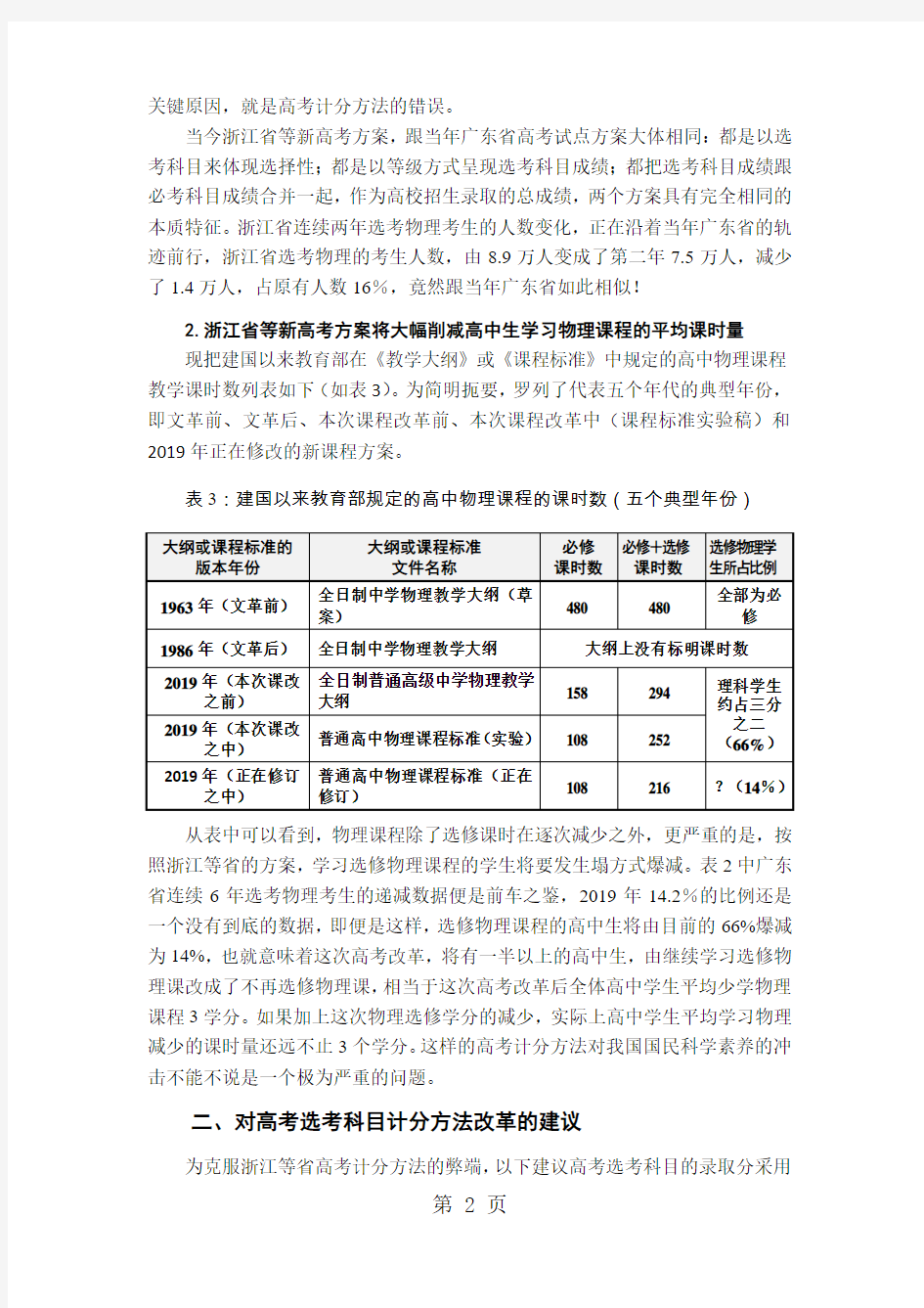 黄恕伯老师：高考选考科目计分方法改革建议