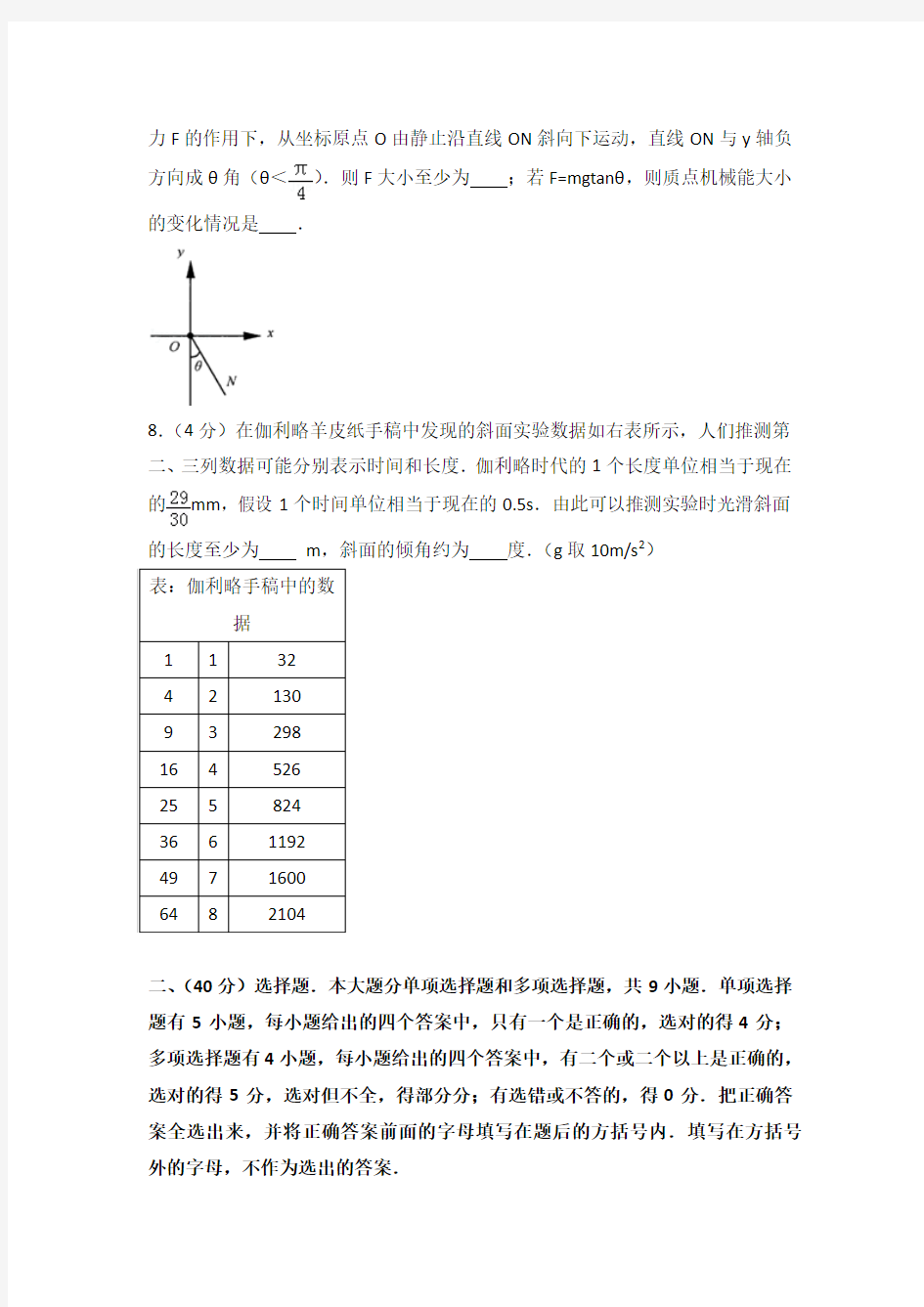 2008年上海市高考物理试卷