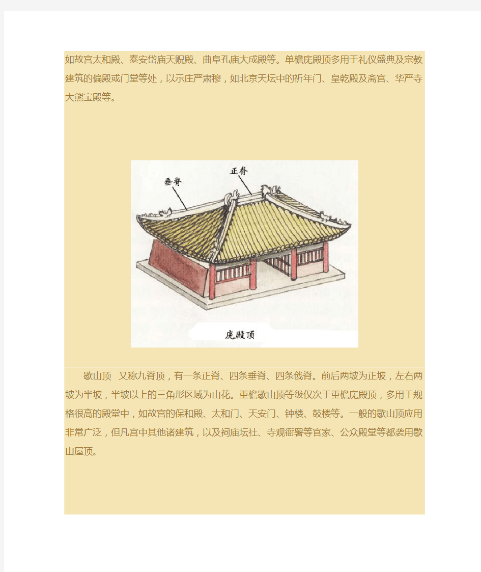 中国建筑史屋顶形式