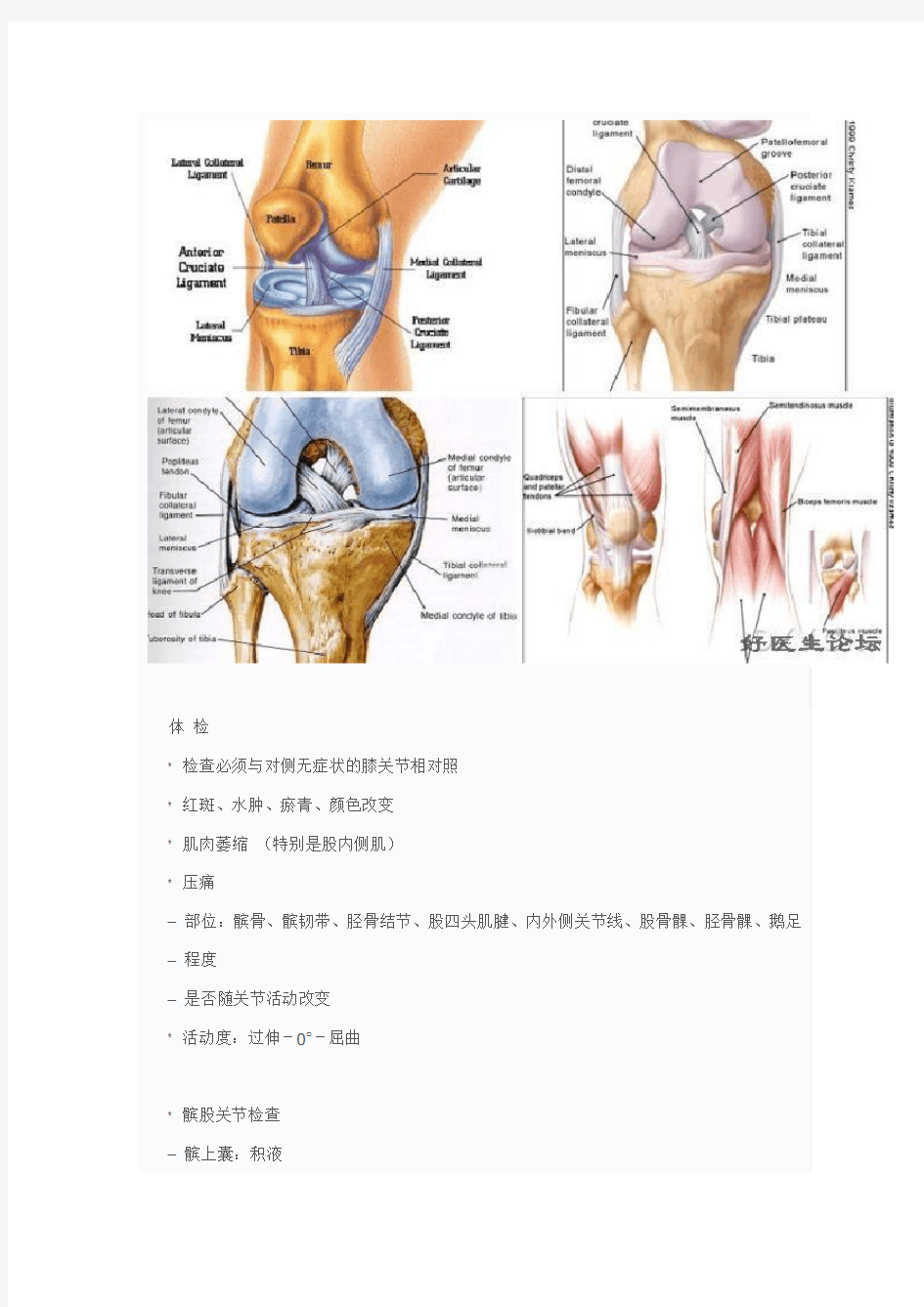 膝关节疼痛的诊断(附图)