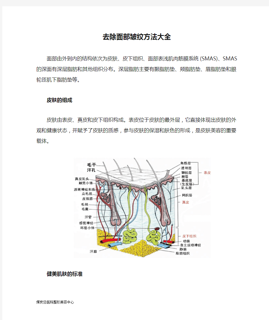 去除面部皱纹方法大全