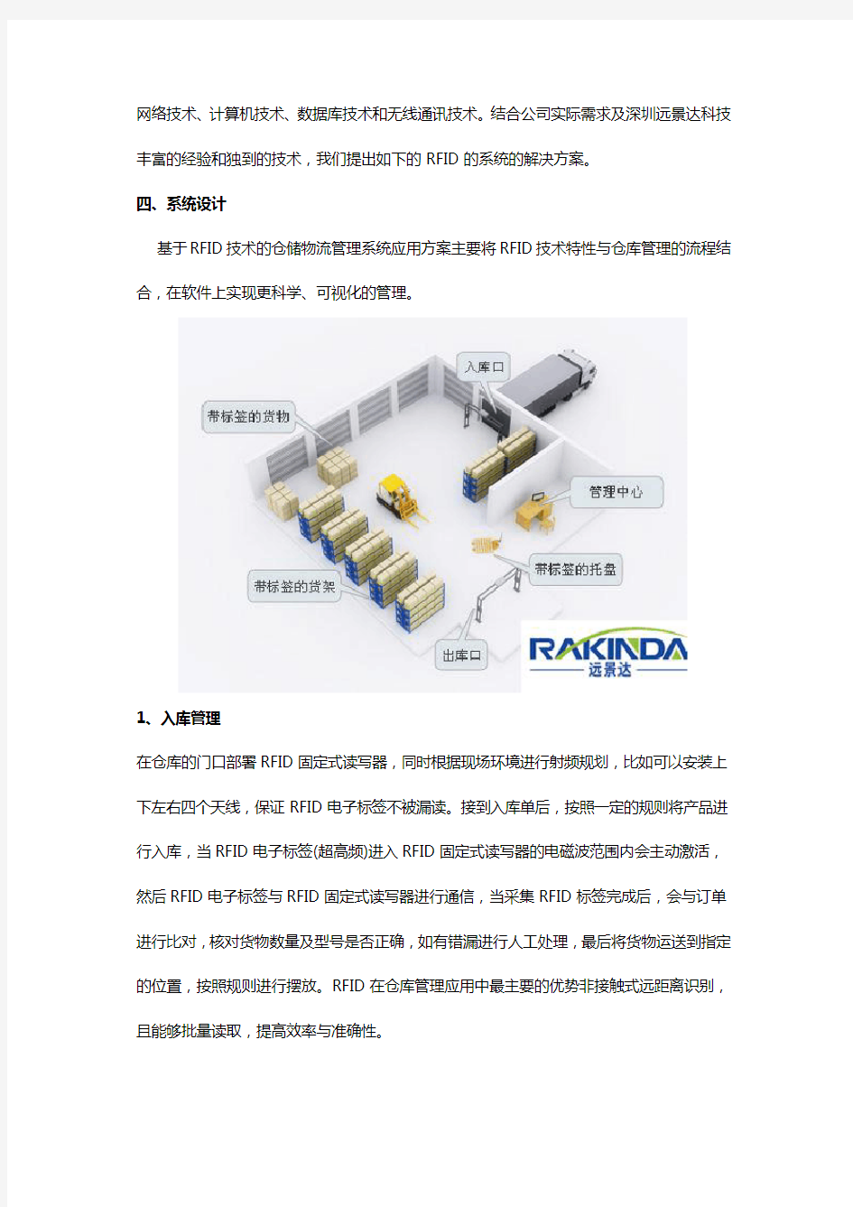 基于RFID技术的仓储物流管理系统应用方案