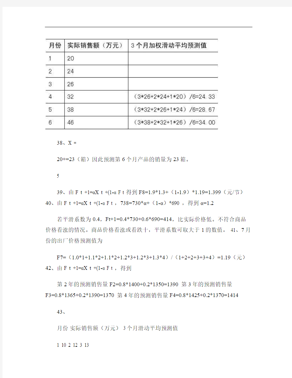 自考运筹学基础 复习题 参考答案汇总