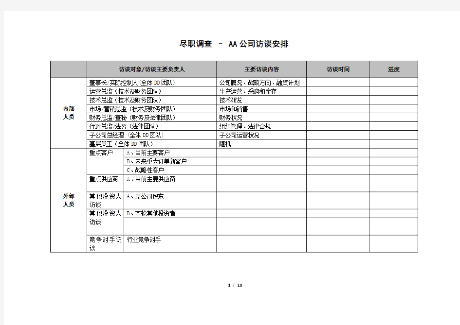 PEBOOK_5.2  尽调清单_ 完整尽调资料需求清单