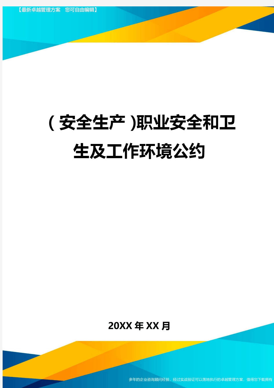 (安全生产)职业安全和卫生及工作环境公约最全版