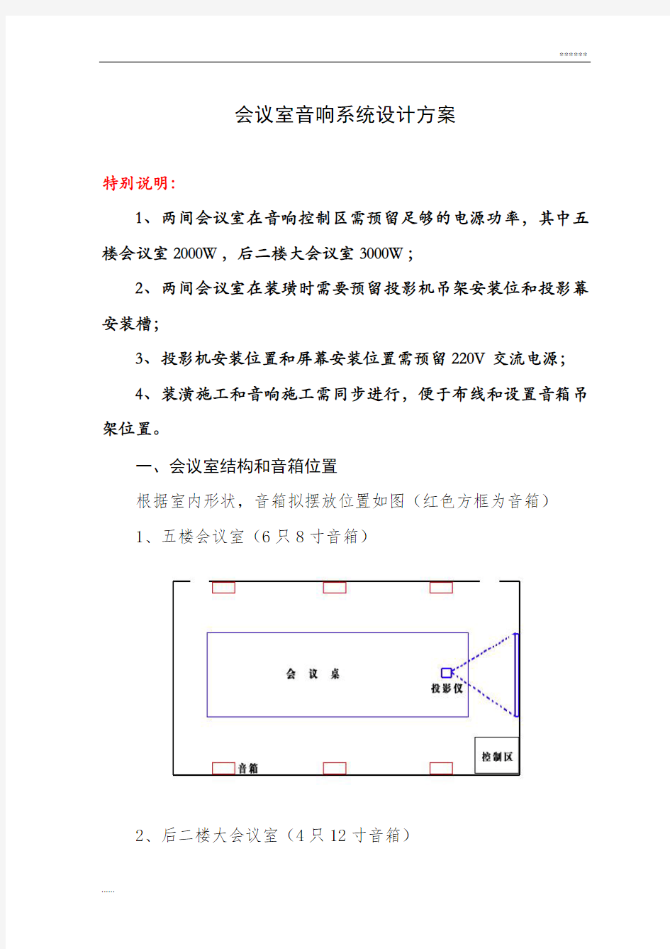 会议室多媒体音响系统方案