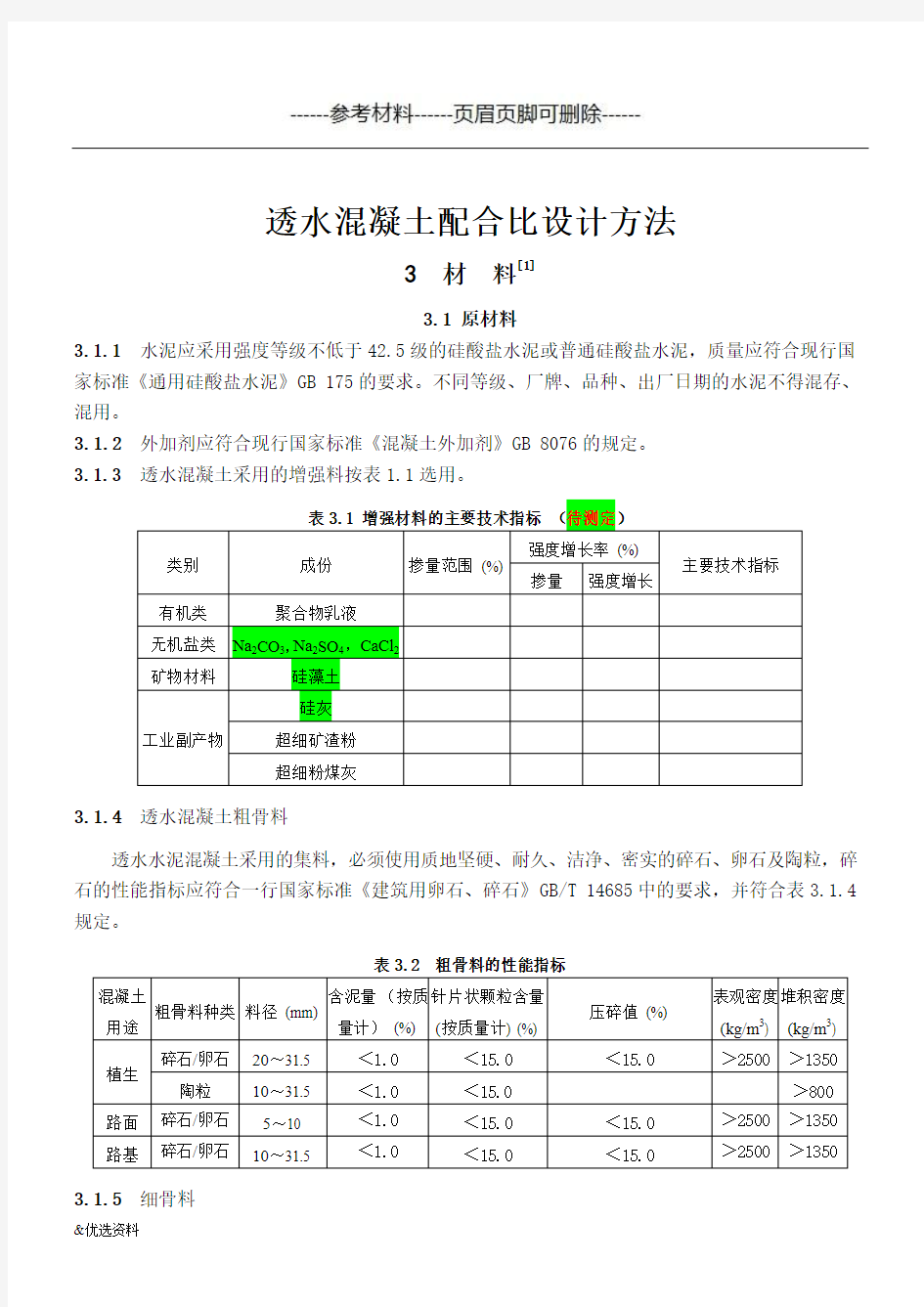 透水混凝土配比公式(参考文章)