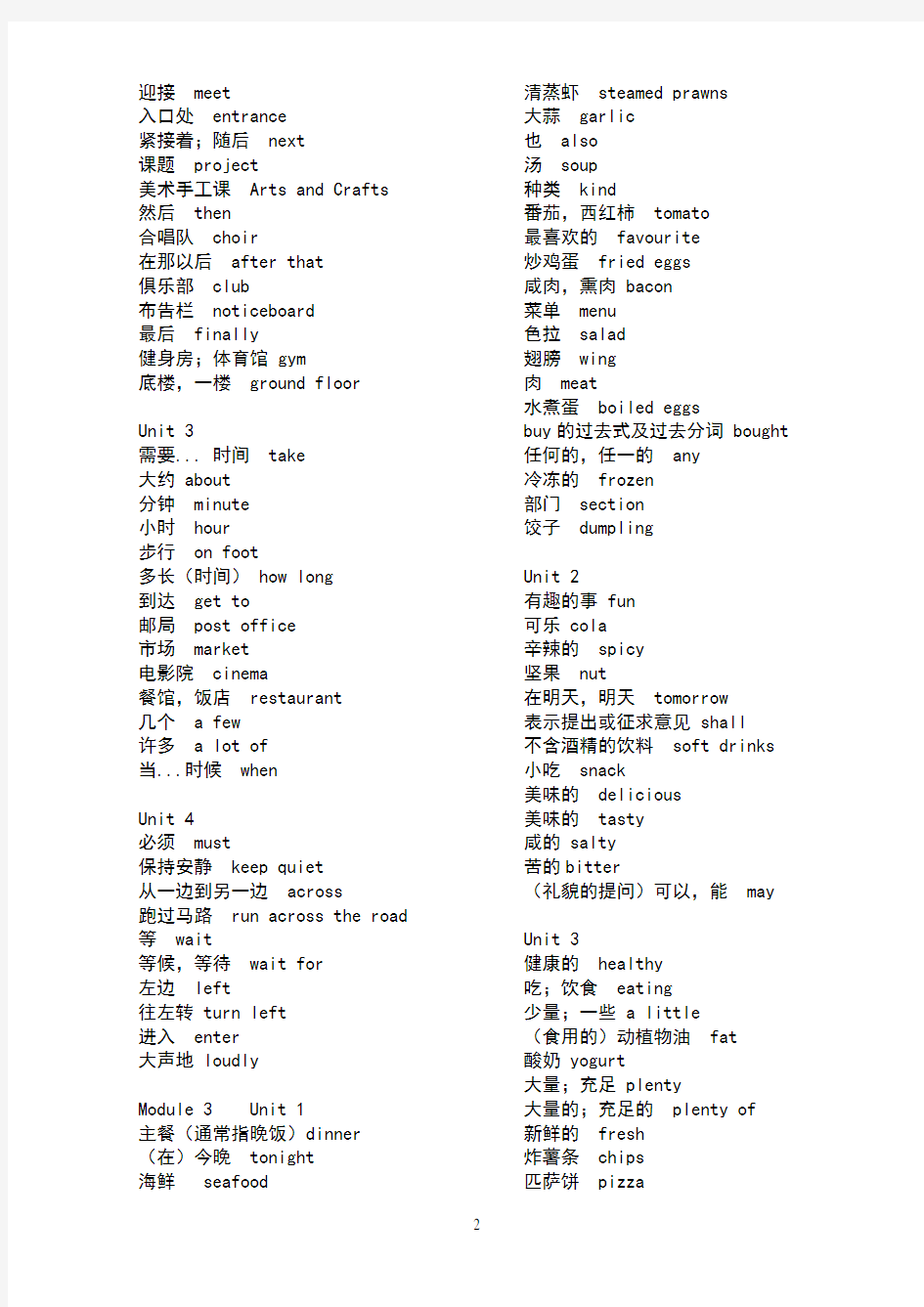 2018年上海版牛津英语六年级上册单词表及课文翻译