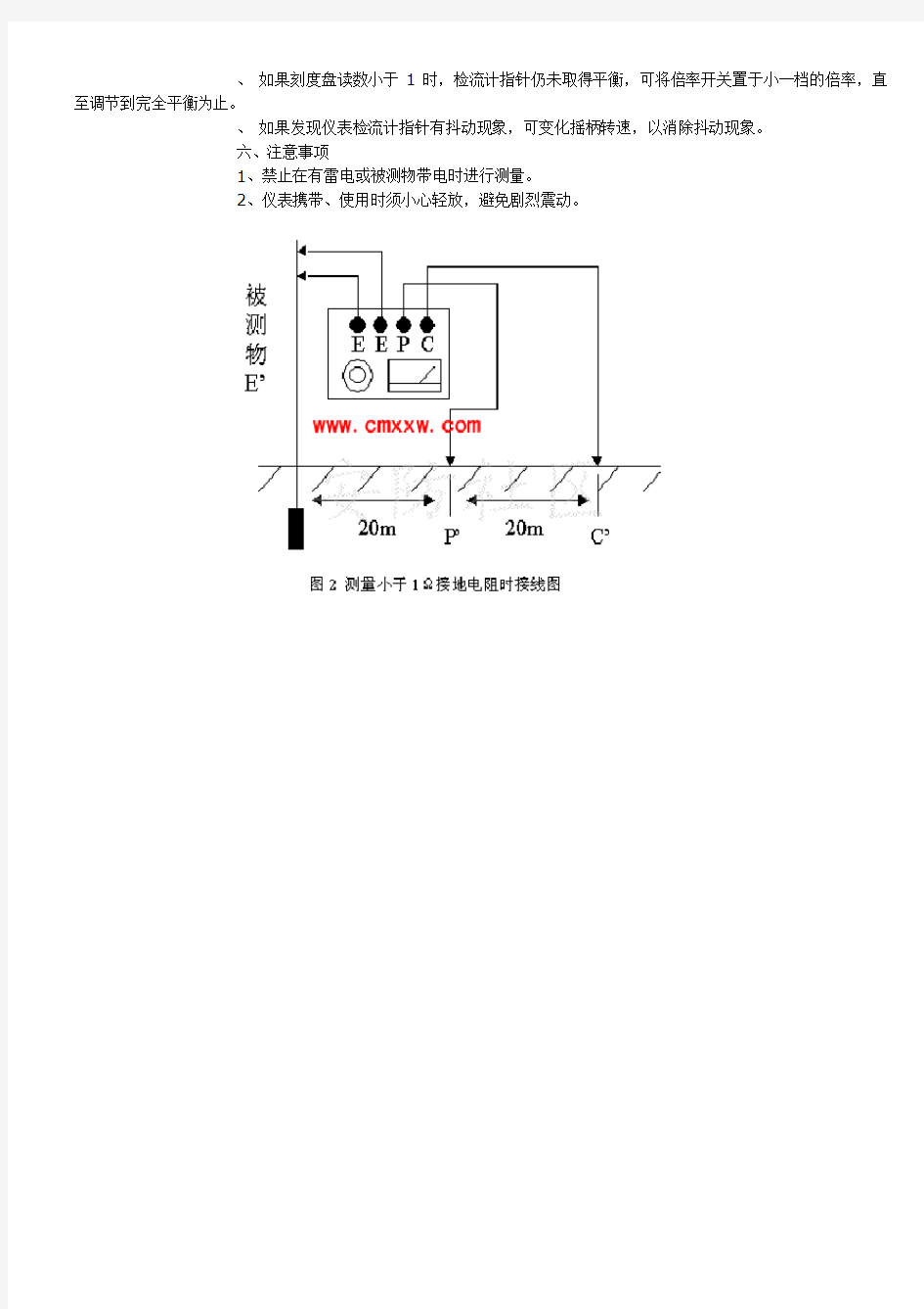 接地电阻测试方法图解