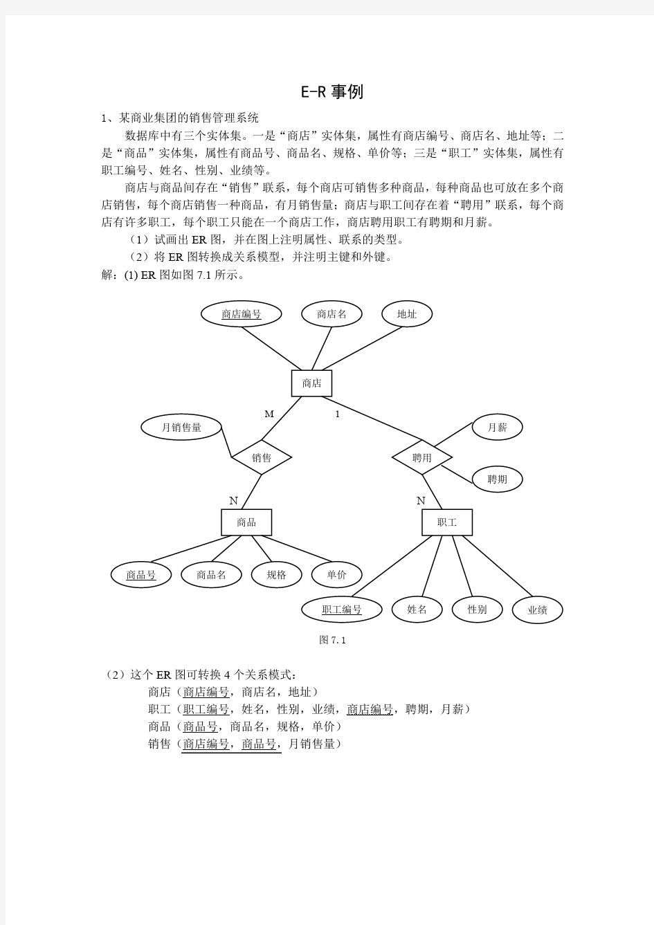 ER图习题大全