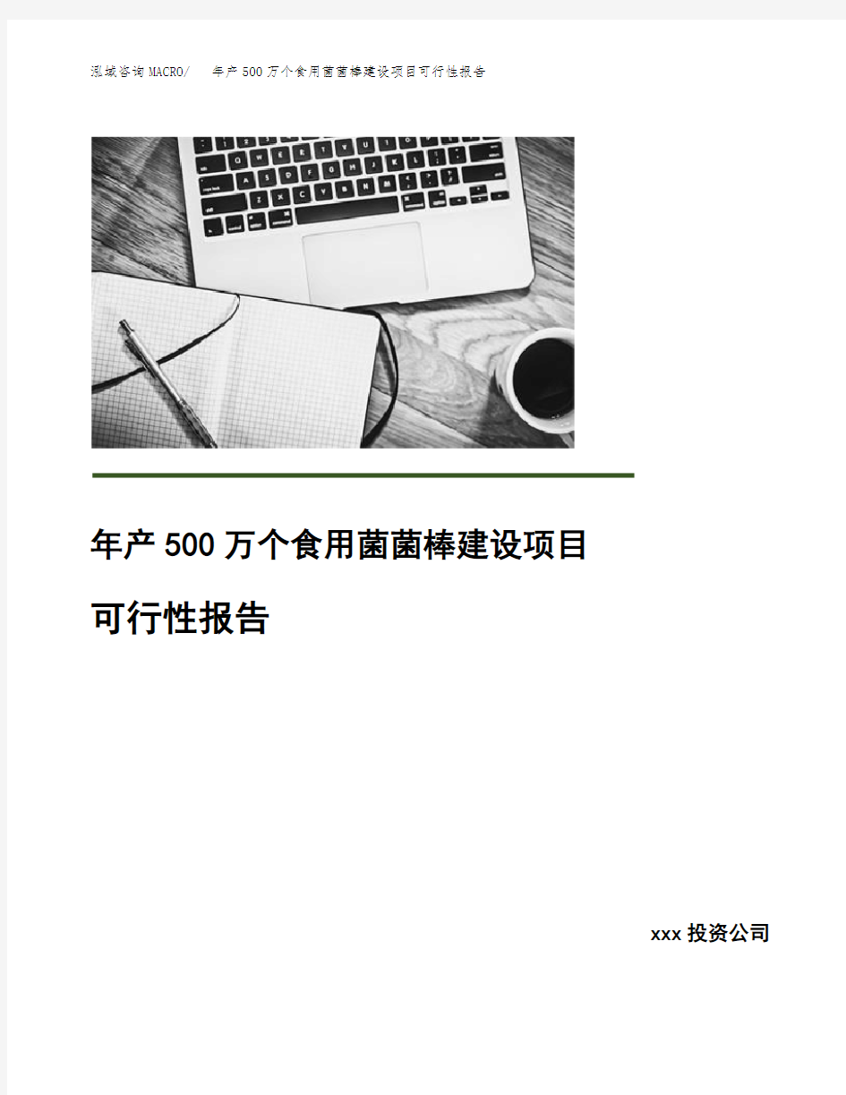 年产500万个食用菌菌棒建设项目可行性报告