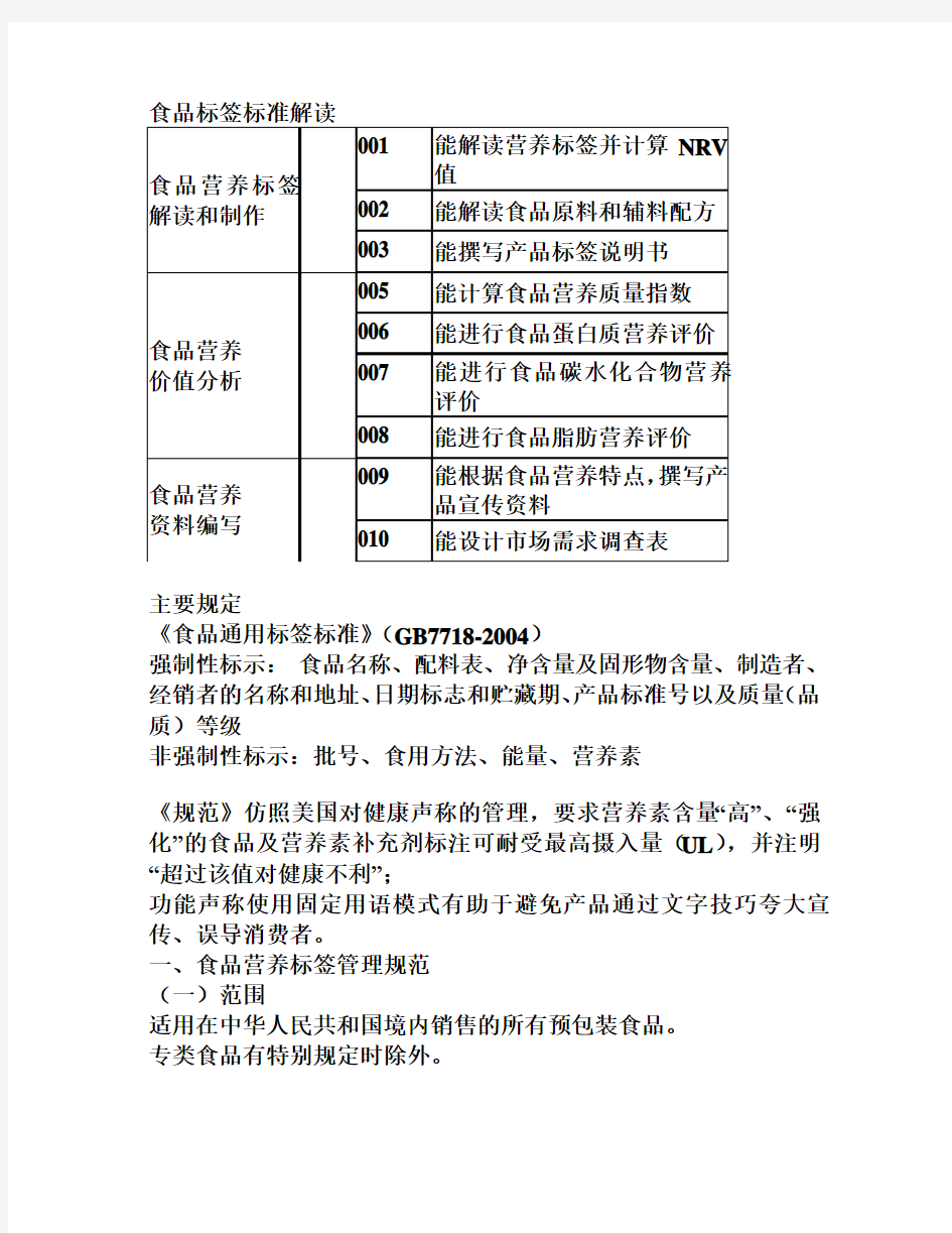 《食品标准》食品标签标准解读