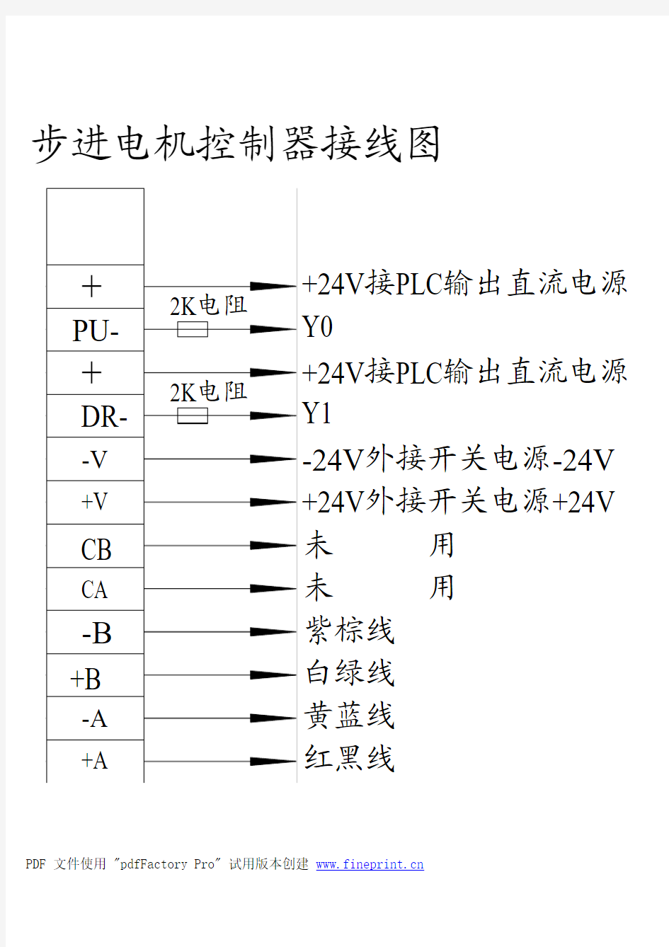 步进电机接线图