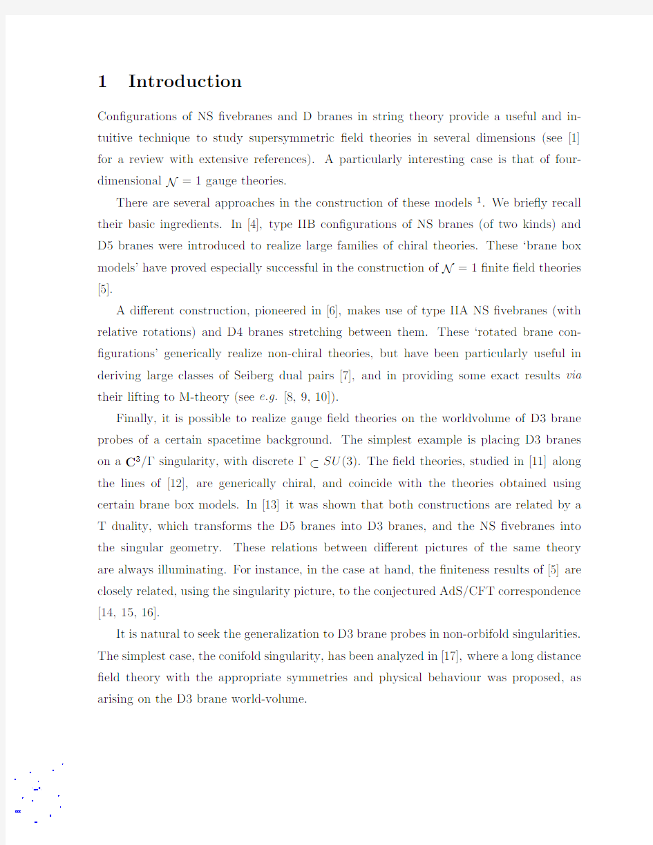 Brane Configurations for Branes at Conifolds