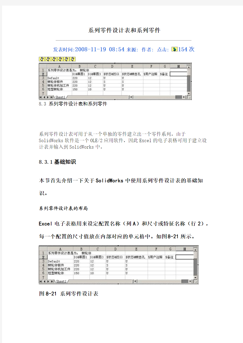 系列零件编辑