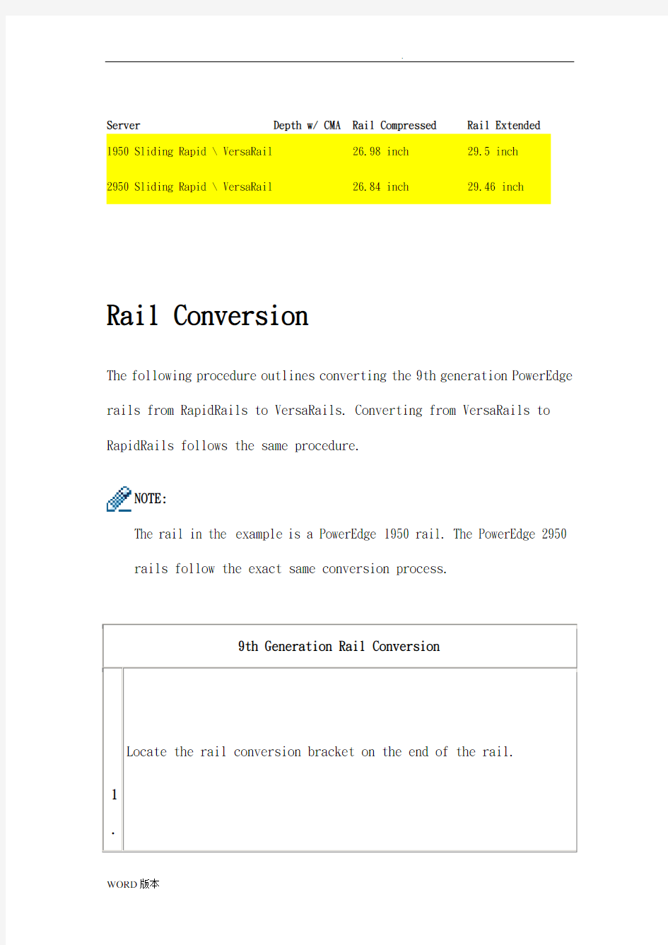 DELL机架式服务器导轨安装图释