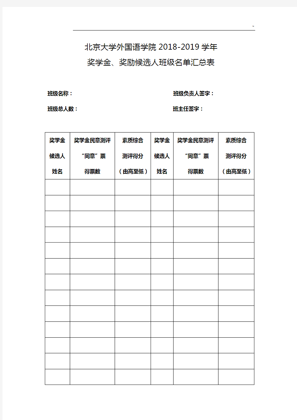 北京大学外国语学院2012-2013学年