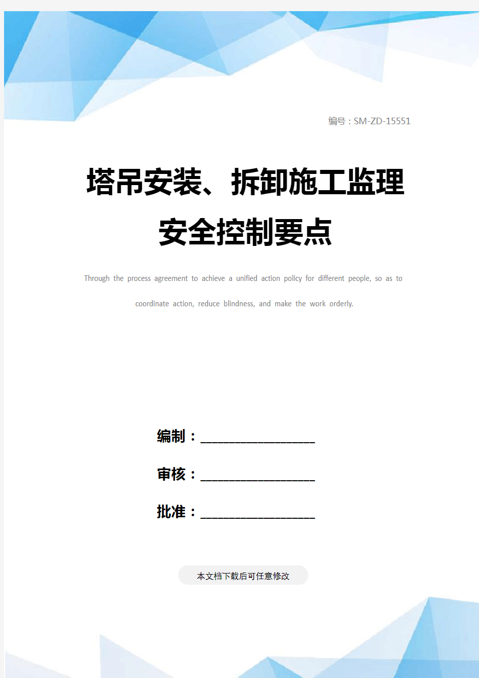 塔吊安装、拆卸施工监理安全控制要点