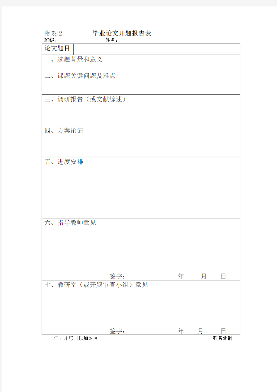 毕业论文开题报告表.Doc