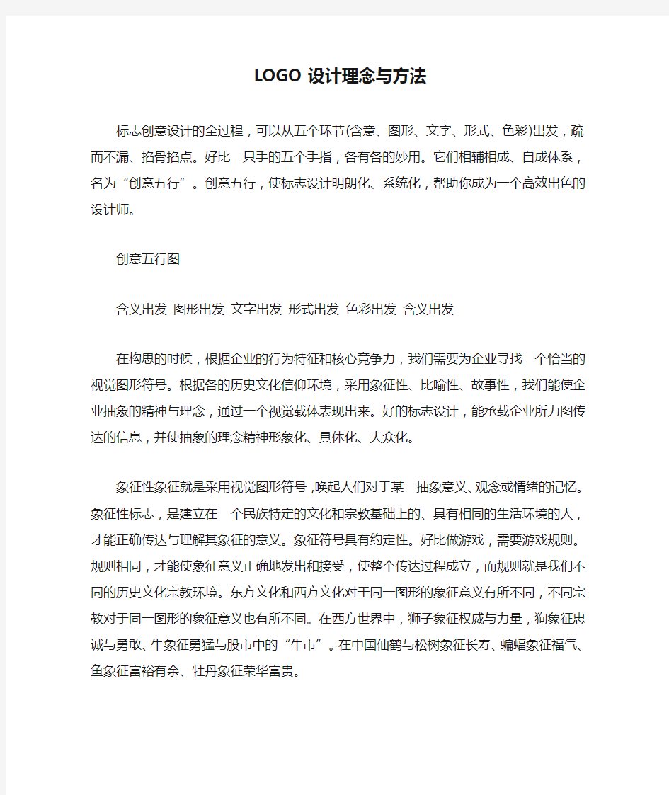 LOGO设计理念与方法范文