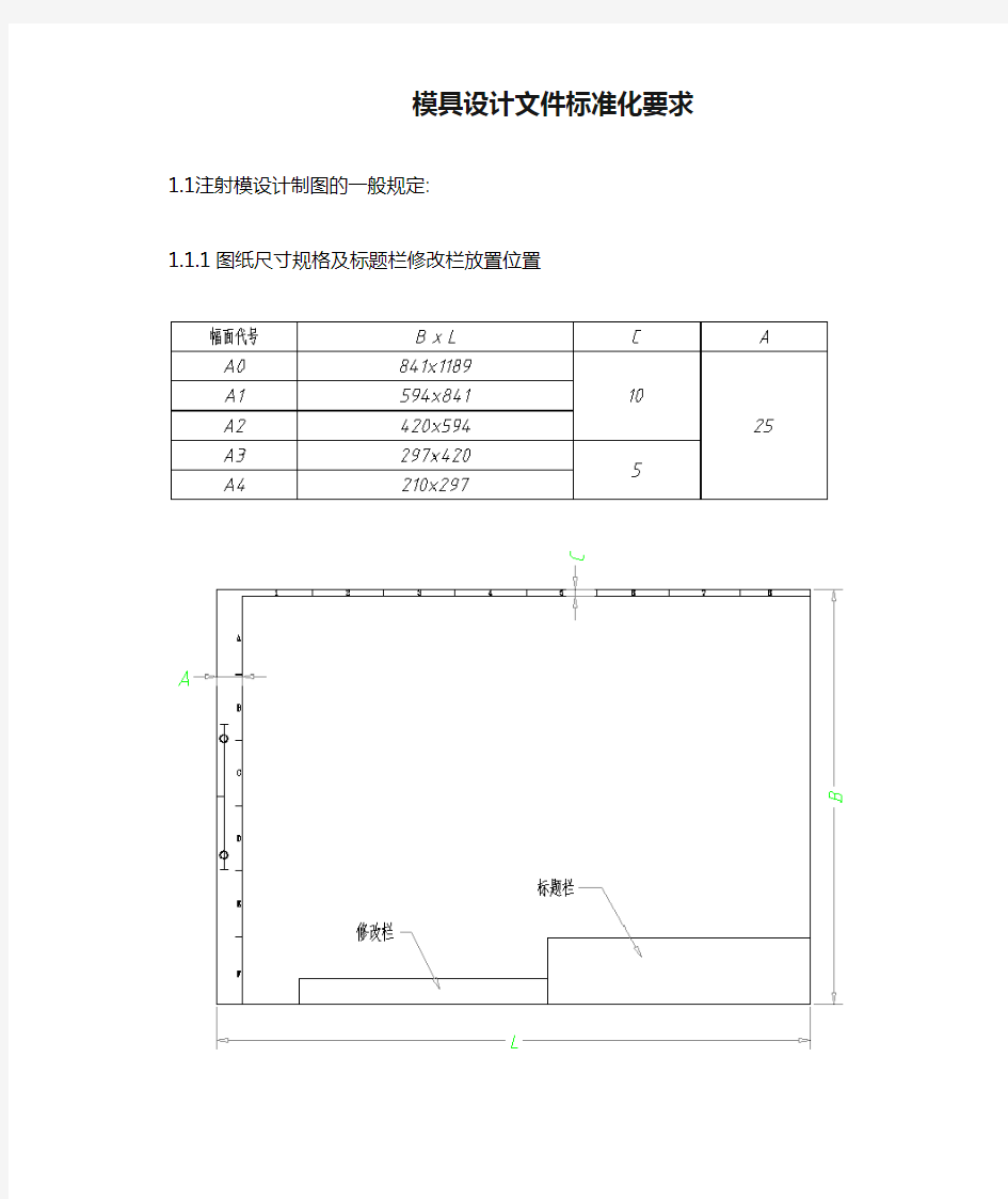 模具设计文件标准化要求