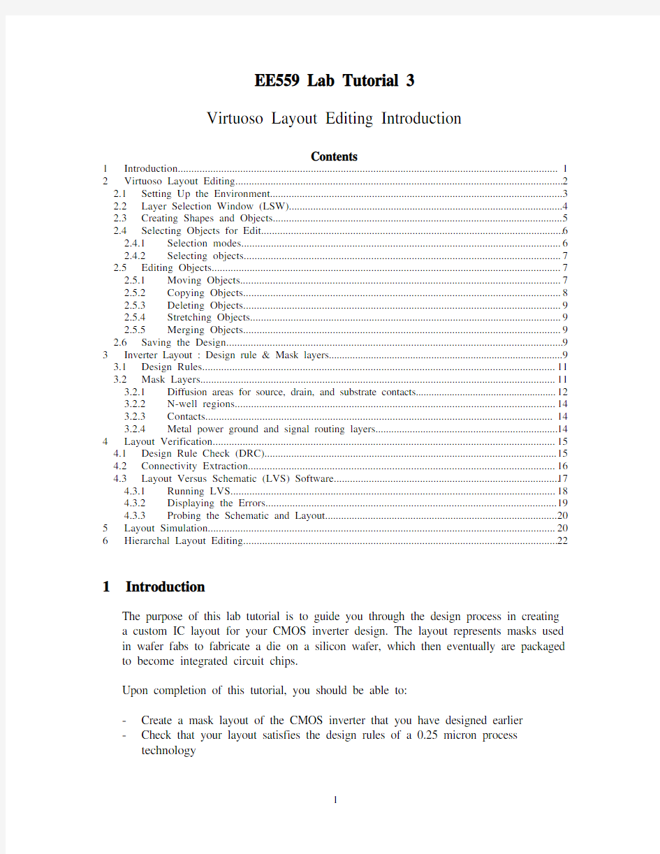 Virtuoso Layout Editing Introduction
