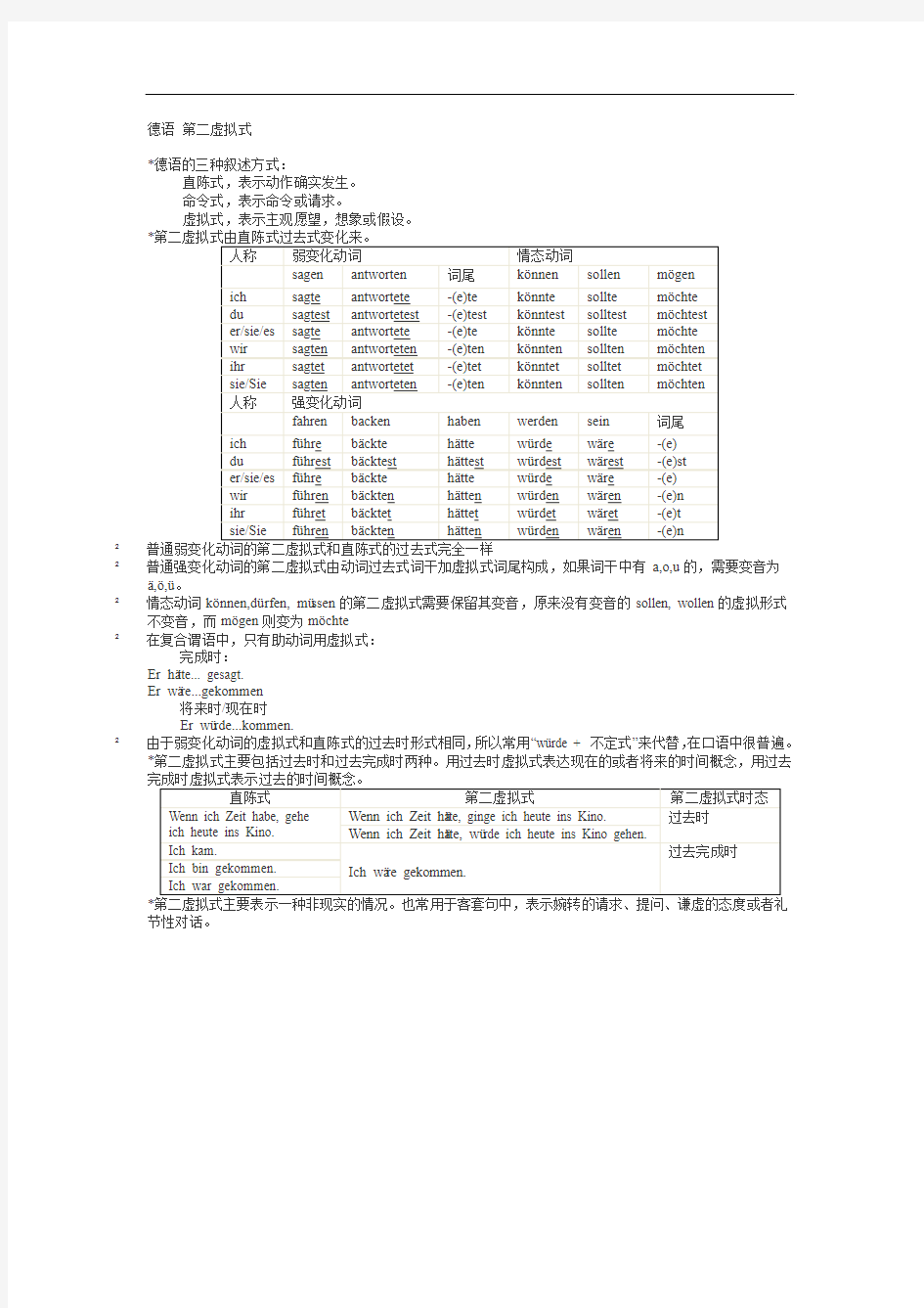 德语_第二虚拟式