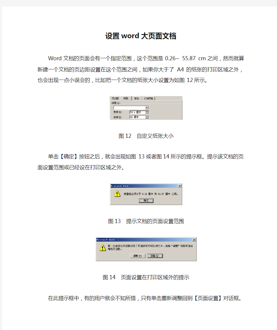 设置word大页面文档