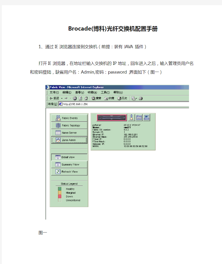 Brocade(博科)光纤交换机配置手册