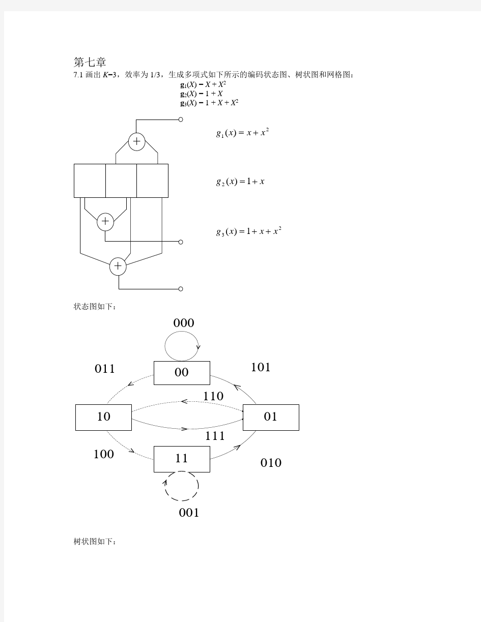 数字通信基础与应用(第二版)课后答案7章答案要点