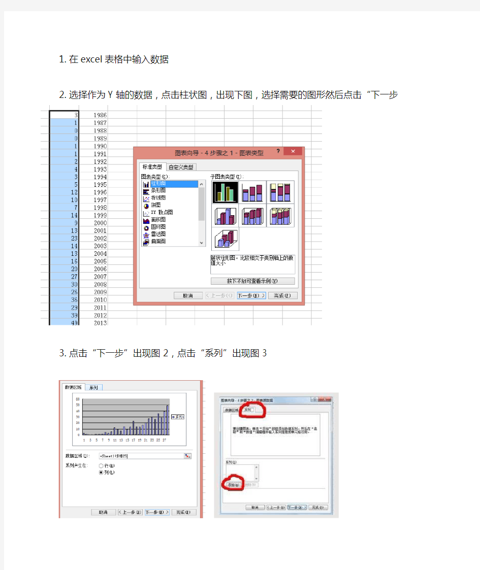 在excel中做柱状图