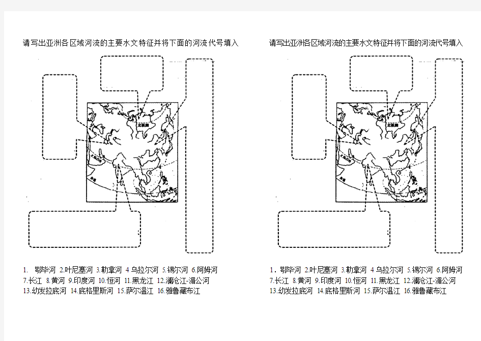 亚洲河流水文特征