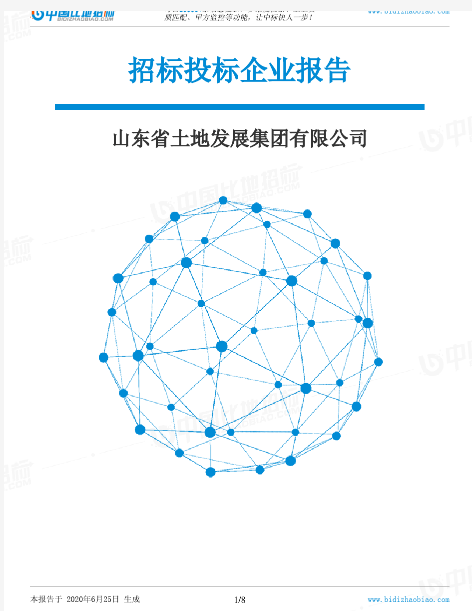 山东省土地发展集团有限公司-招投标数据分析报告