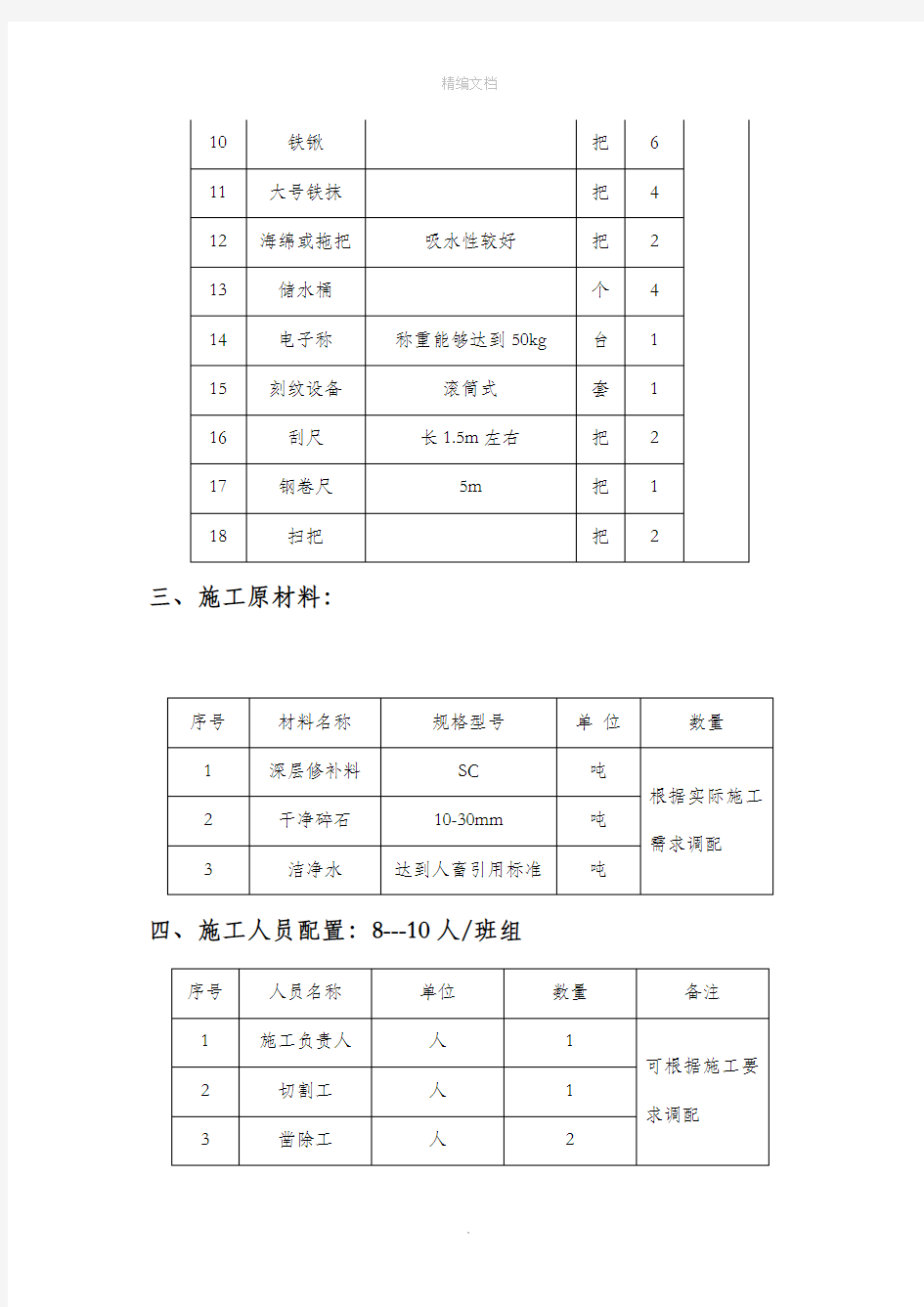 水泥路面裂缝修补方案