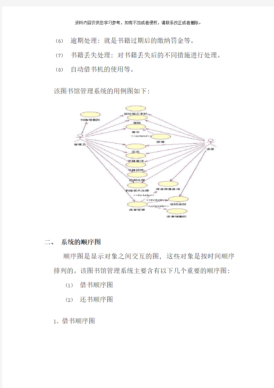 图书馆管理系统uml样本