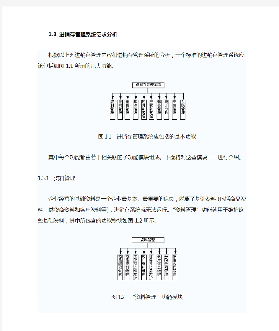 需求分析范文(进销存系统)