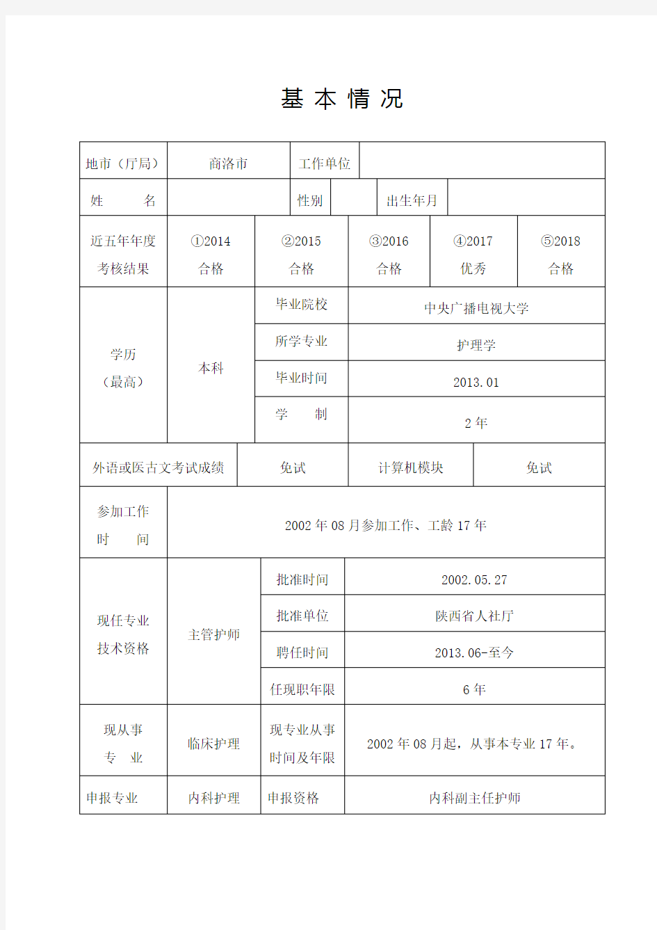 量化考核表