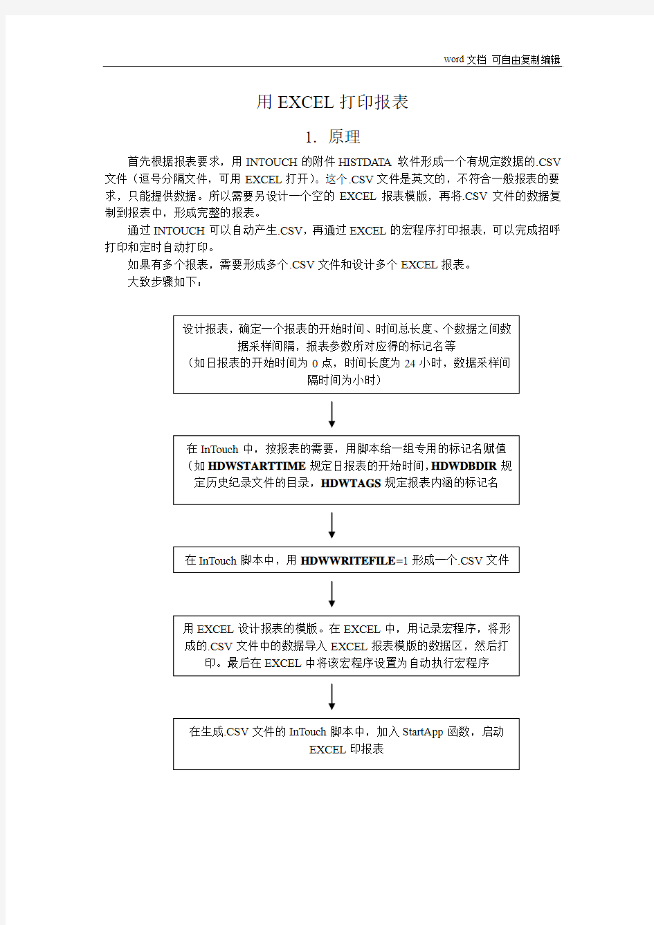 Intouch报表-EXCEL报表制作教程