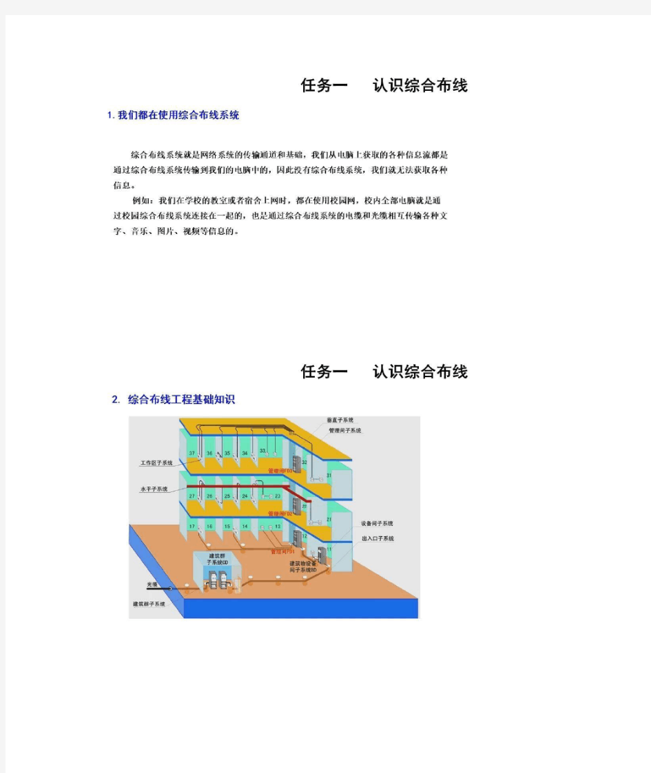 弱电工程综合布线系统施工图绘制基础知识