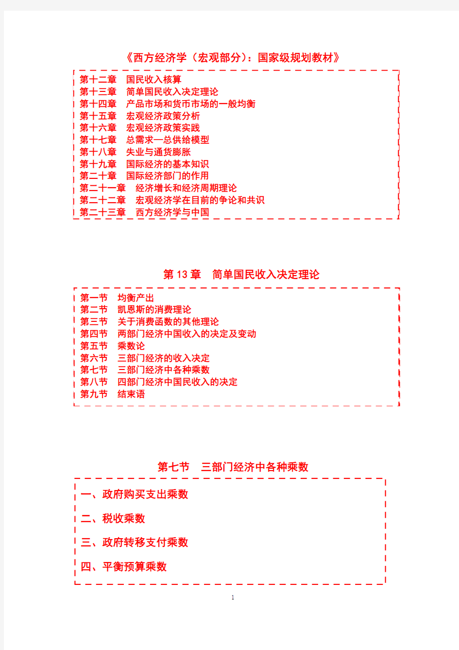 第13章  简单国民收入决定理论  第07节  三部门经济中各种乘数(讲)