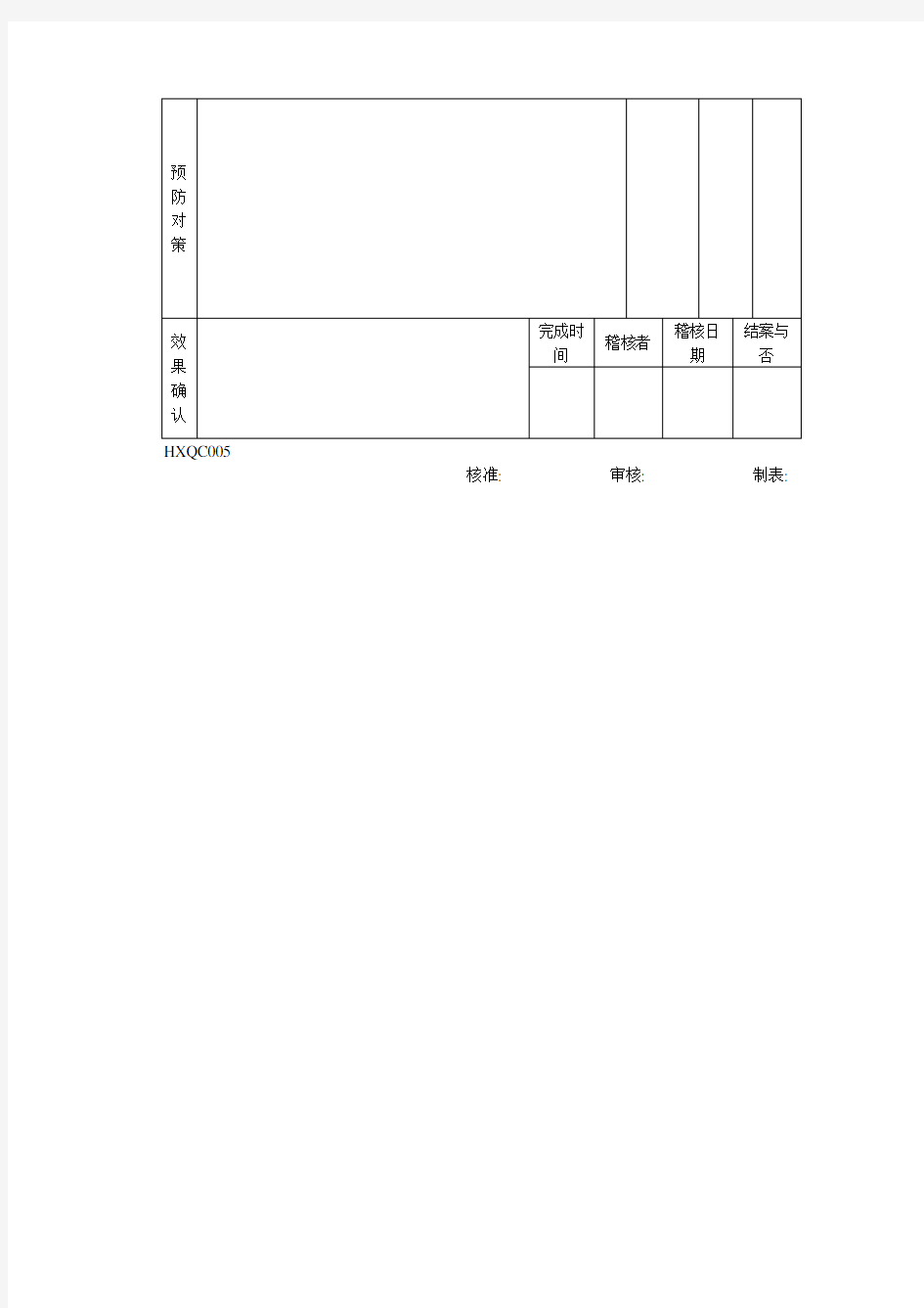 品质异常处理单(表格模板、doc格式)