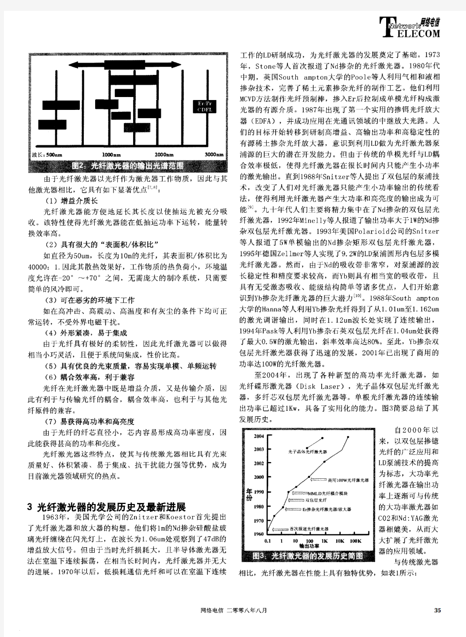 光纤激光器的研究进展及趋势