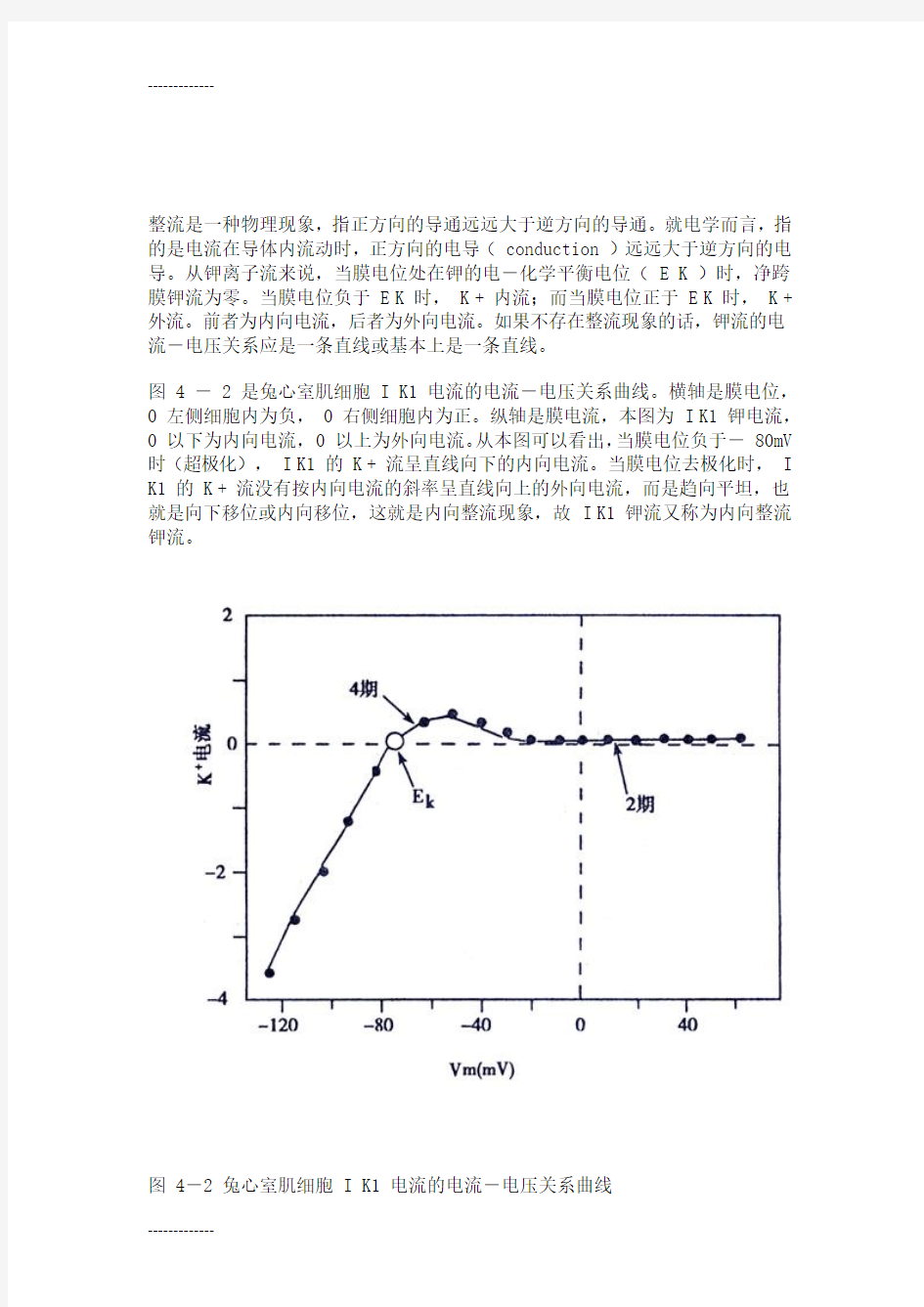 (整理)内向整流钾通道及其在心肌细胞电活动中的重要意义