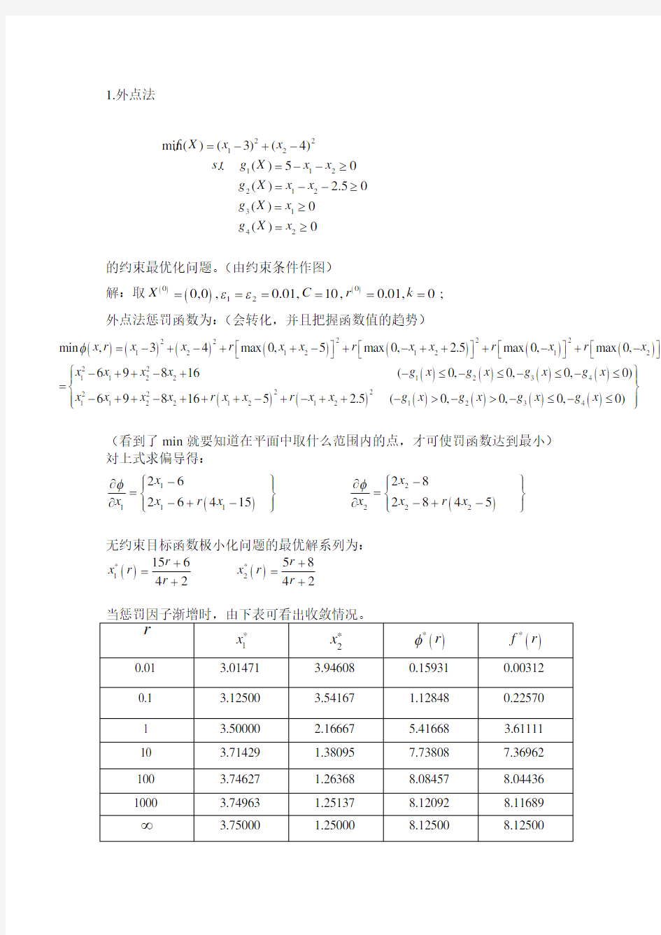 内点法+外点法